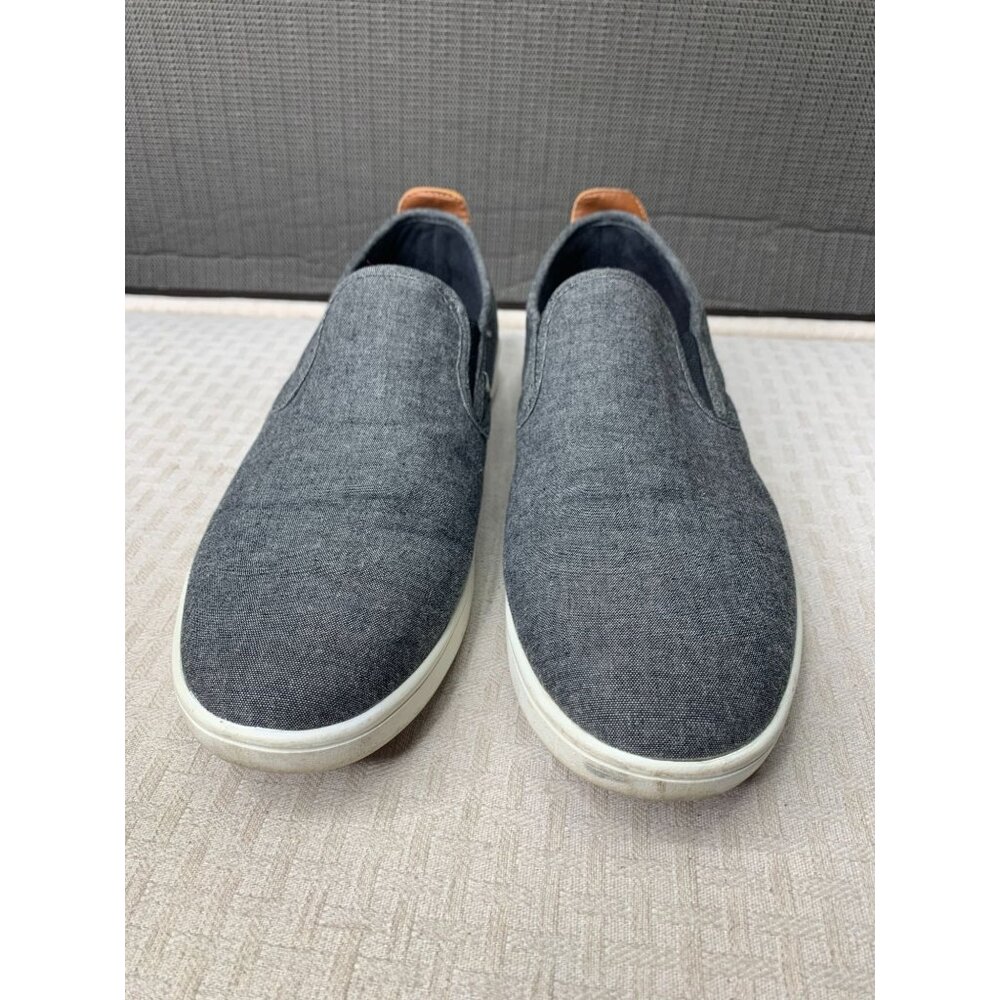 Steve Madden Mens Size 8 Gray Slip-On Shoes With Tan Accent